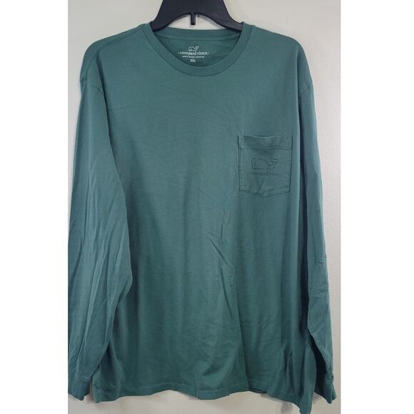 Vineyard Vines Shirt Mens XXL Long Sleeve T-Shirt Green Casual Classic Top - Picture 1 of 7